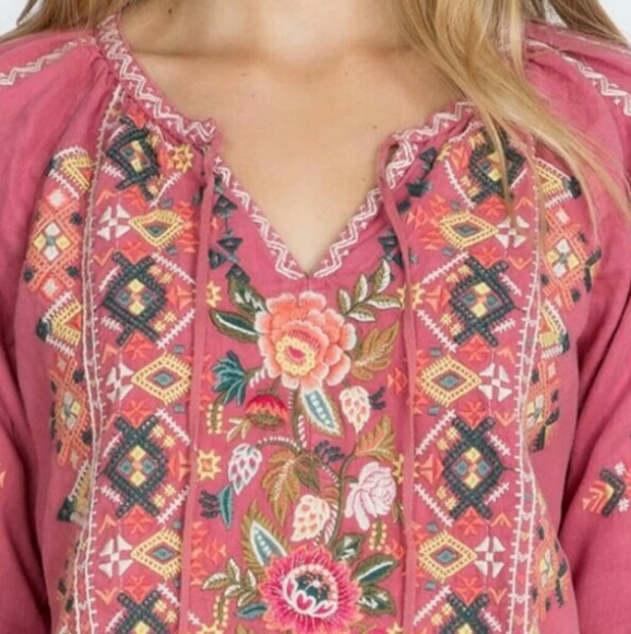 NWT Johnny Was Rose Linen Top XS Chandra New - Picture 3 of 7